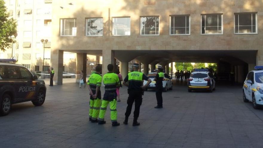 Explosión controlada en el Ayuntamiento de Logroño