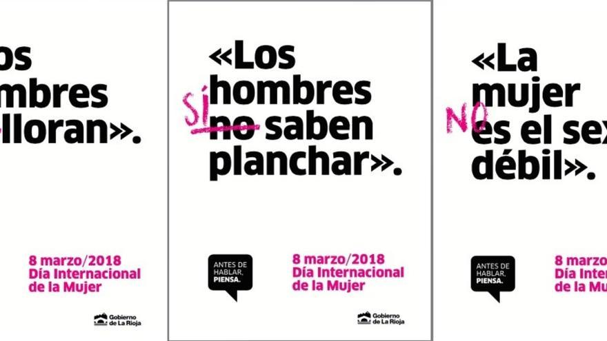 Carteles Día de la Mujer Gobierno de La Rioja