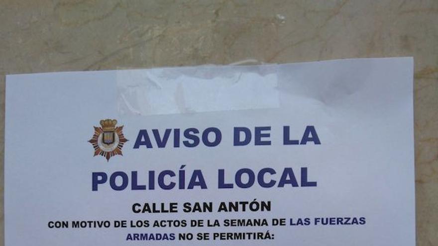 prohibido aparcar en San Antón