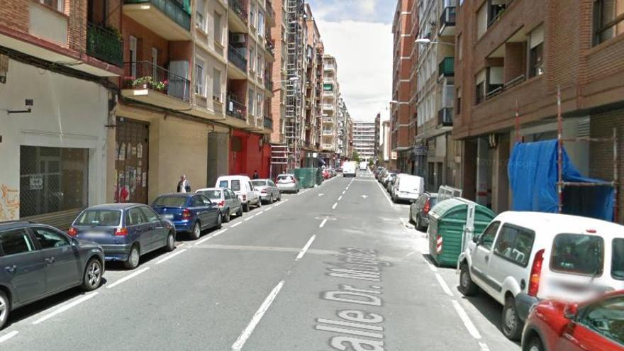 calle múgica entre Huesca y Pérez Galdós