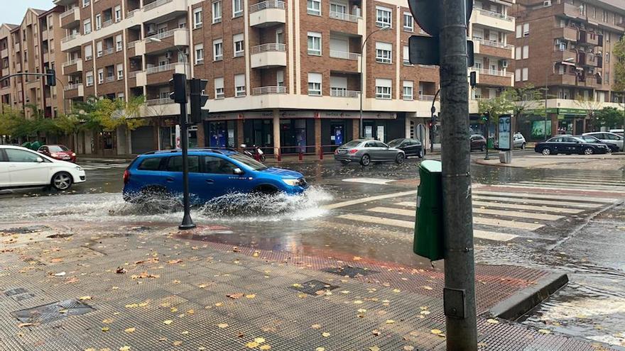 lluvia en Logroño