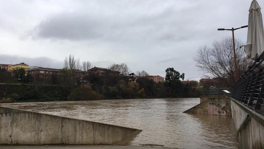 crecida del Ebro en Logroño