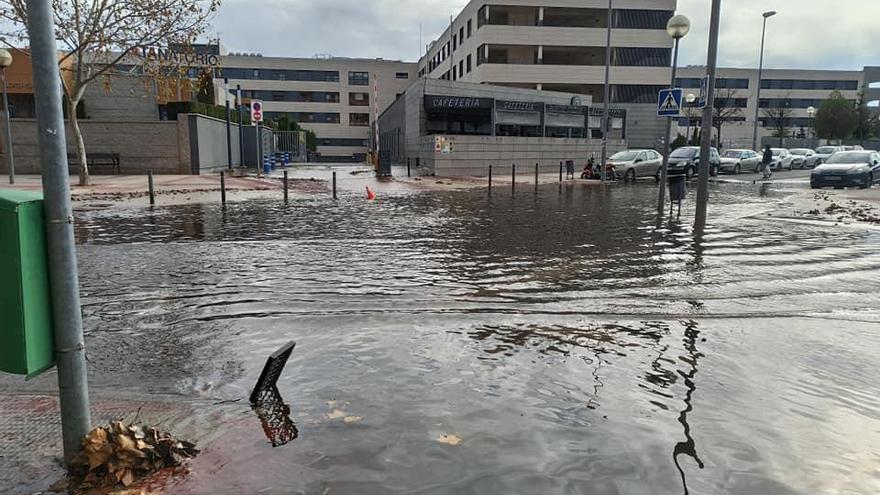 inundación en el aparcamiento del CIBIR