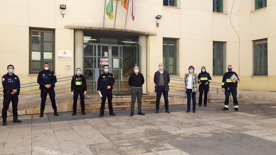 Alcalde de Logroño visita a la Policía Local