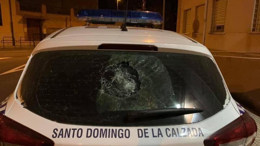 vandalismo en la policía de Santo Domingo de la calzada