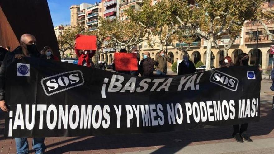 protesta de autónomos unidos en Logroño