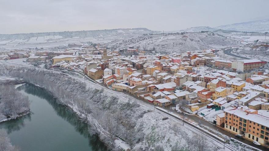 Filomena, nieve, Cenicero, Ebro
