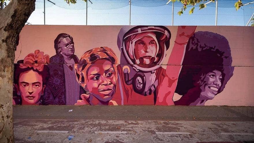 Ciudad Lineal, mural, feminista, Unlogic Crew