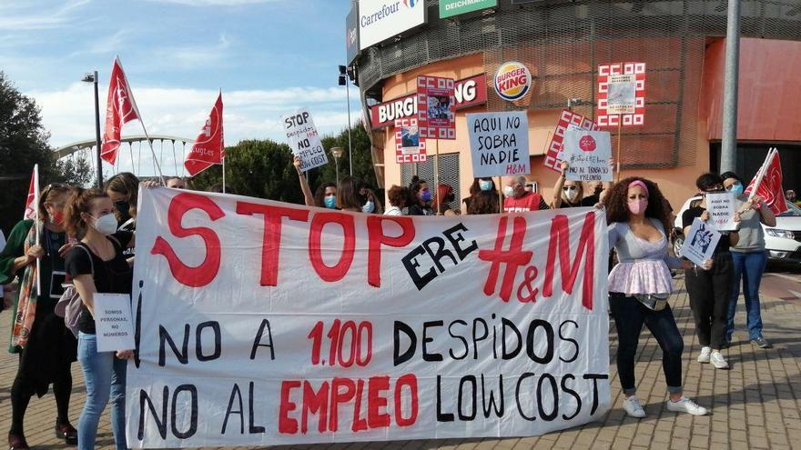 protesta por el ERE de H&M en Logroño