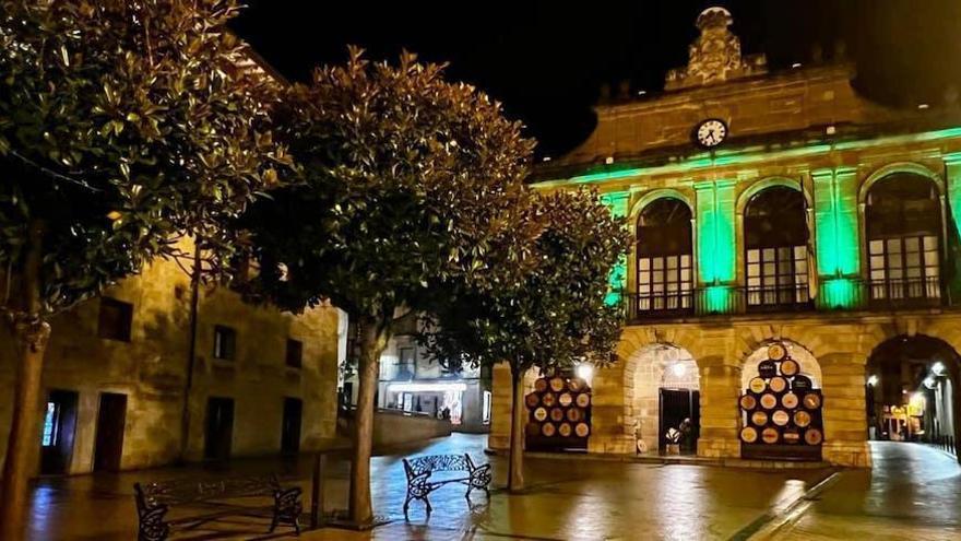 ayuntamiento de Haro se ilumina de verde por la discapacidad
