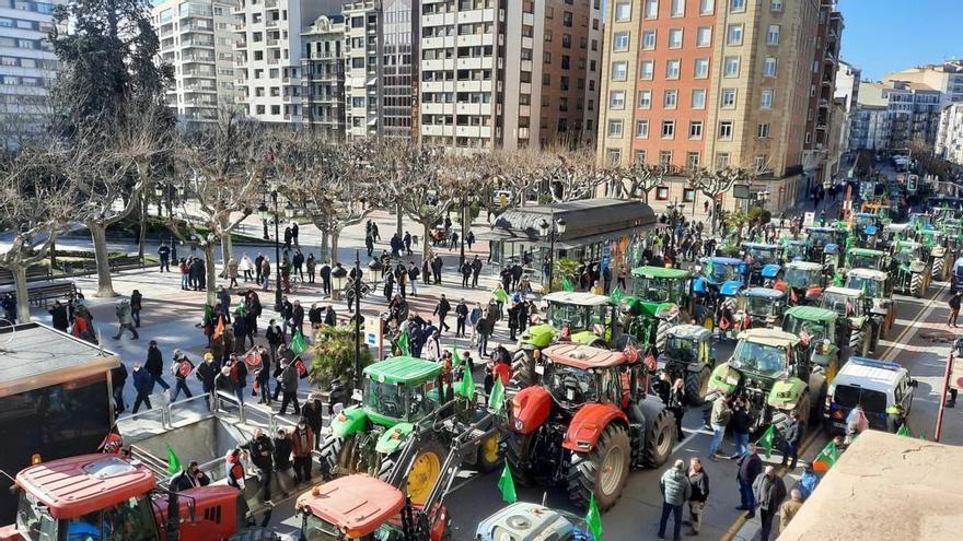 tractorada de protesta de las organizaciones agrarias