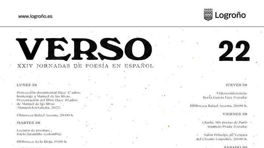 cartel de las jornadas de poesía en español